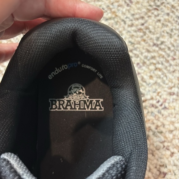 Brahma Black Steel Toe Athletic Shoes Mesh Comfort. Size 10
